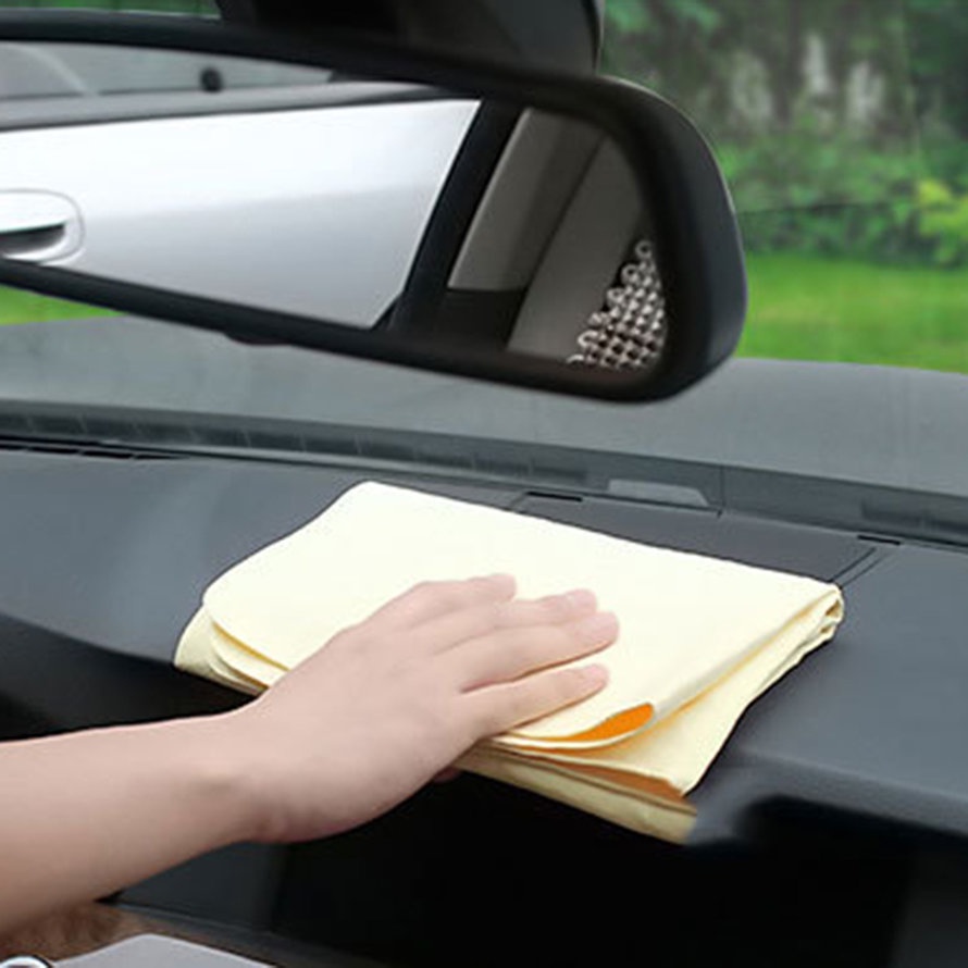 Dụng cụ làm sạch xe lớn 66cmx43cm Chamois Da lộn Khăn lau xe