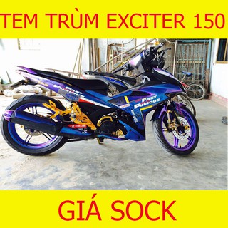 Tem Trùm Xe Exciter 150 Ex ( mẫu mới hot nhất)
