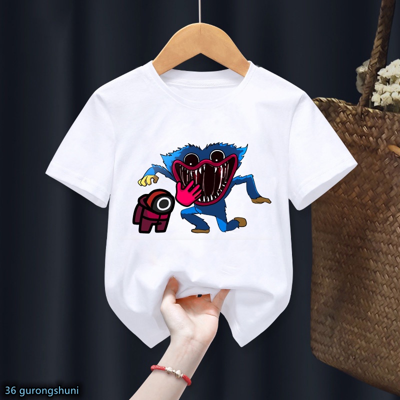 Áo Thun Tay Ngắn In Chữ Poppy Playtime Huggy Wuggy eat Among us dễ thương cực chất nhiều mẫu HOT bán chạy