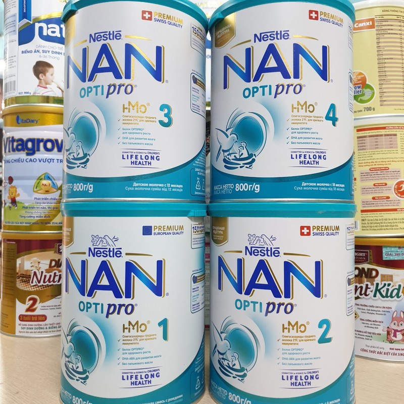 Sữa Nan Nga HMO có đủ số từ 1,2,3,4 800g và Date mới
