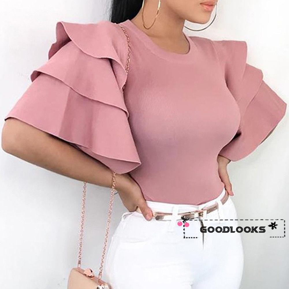 Áo tay xòe form ôm thời trang quyến rũ cho nữ | BigBuy360 - bigbuy360.vn