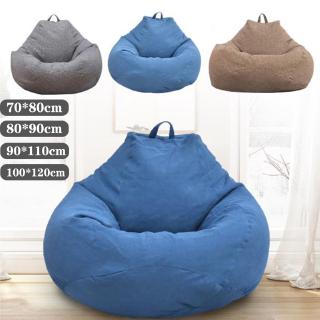 Túi đậu [ONSALE] Đậu Sofa S / M / L / XL Nội thất phòng ngủ sành điệu Túi đậu đơn màu trơn Vỏ bọc ghế Sofa lười biếng (Không làm đầy)