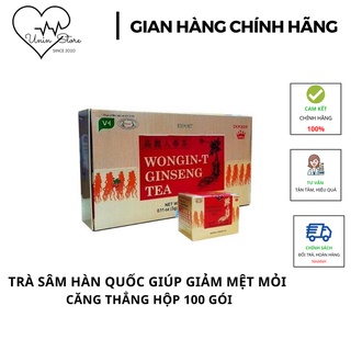 Trà sâm hàn quốc panax ginseng tea hộp 100 gói nhỏ date mới
