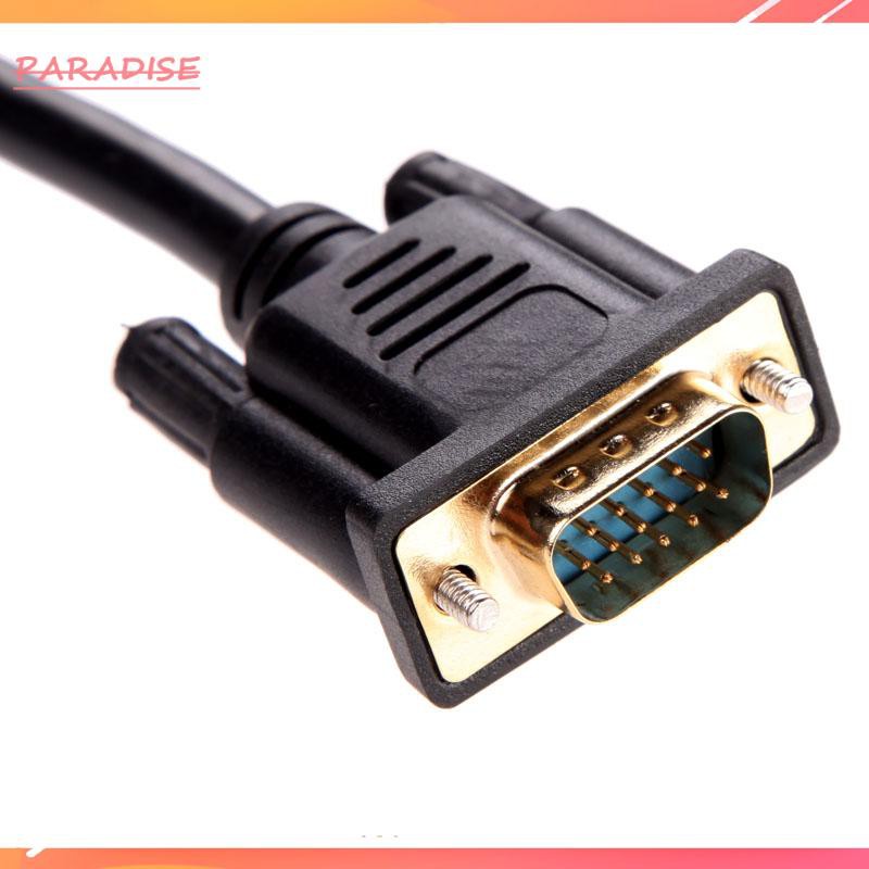 Paradise1 1.5m 5Ft VGA to TV 3 RCA Component AV Adapter Cable for PC Laptop