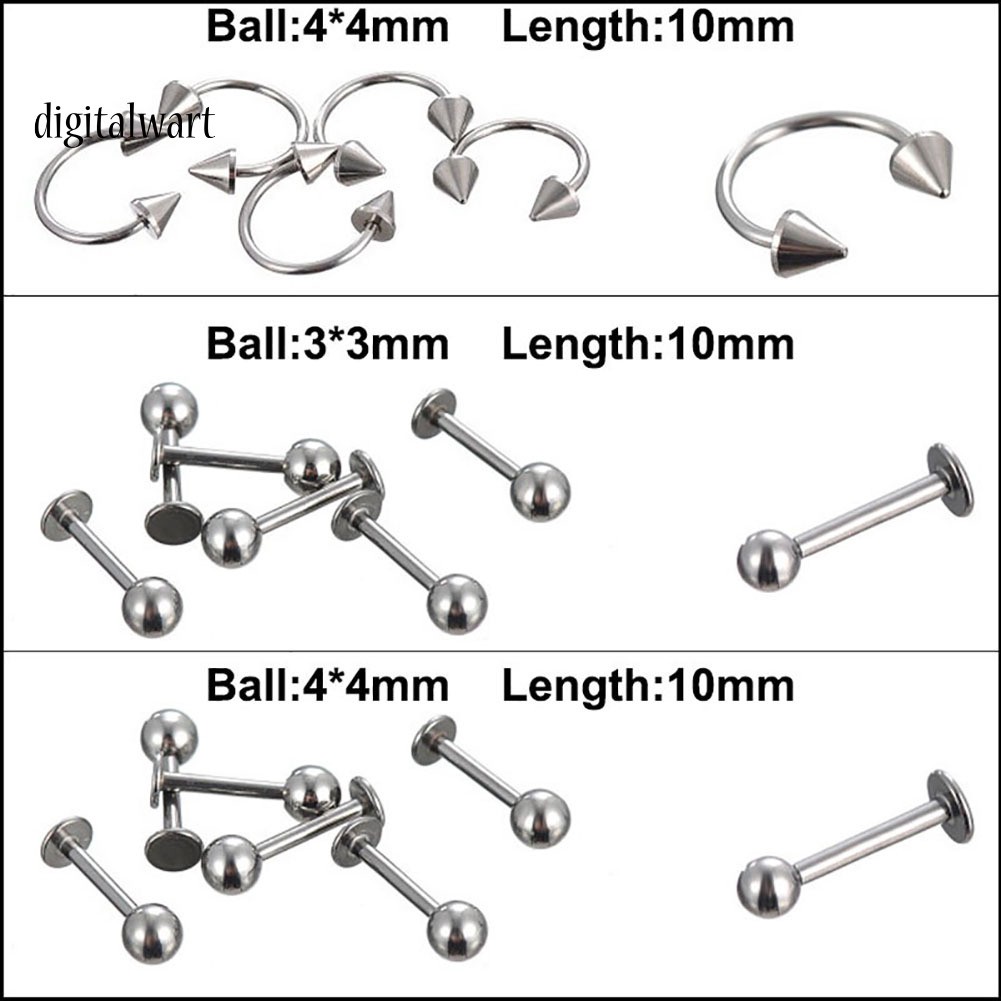 Set 15 / 60 / 85 Khuyên Xỏ Cơ Thể Thời Trang Cá Tính