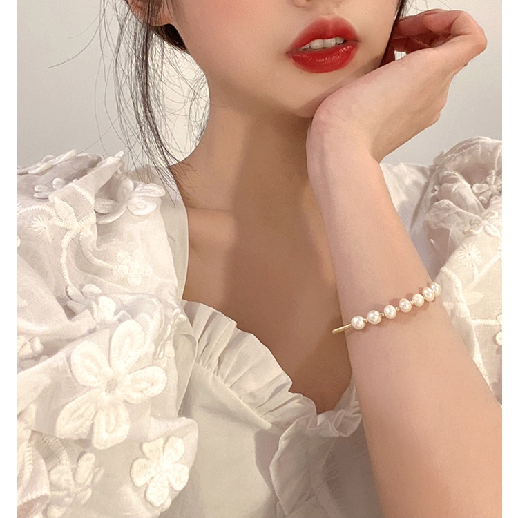 Vòng Tay Đính Hạt Ngọc Trai Thời Trang Cho Nữ