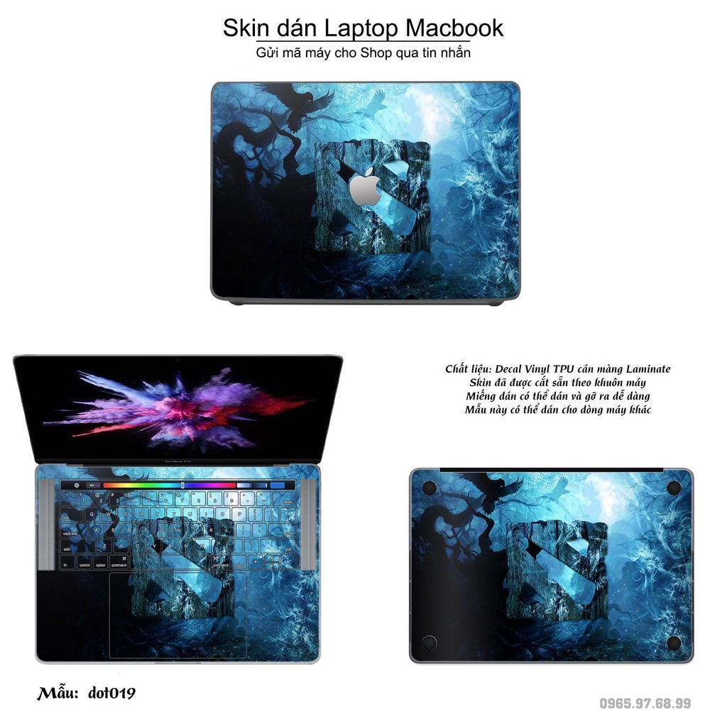 Skin dán Macbook mẫu Dota 2 (đã cắt sẵn, inbox mã máy cho shop)