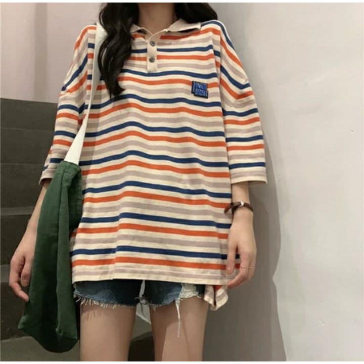 [ORDER]- Áo polo kẻ ngang ulzzang