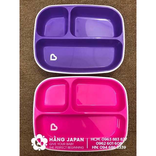 Set 2 khay ăn 3 ngăn Munchkin Mỹ