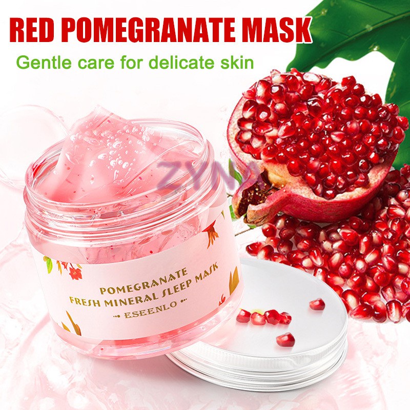 Ready Stock Red Pomegranate Mask Whitening Moisturizing Anti Wrinkle Facial Mask Brighten Skin Care Gel