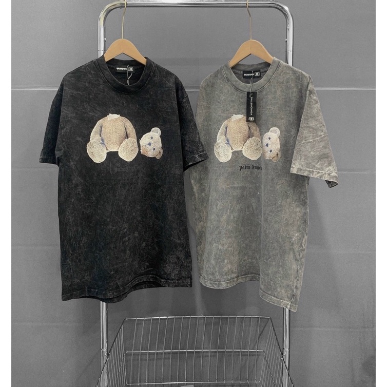 Áo phông gấu vải wash