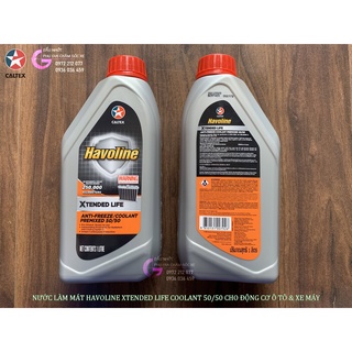 Nước làm mát pha sẵn Caltex Havoline Xtended Life Anti-freeze/Coolant cho động cơ xe ô tô, xe máy
