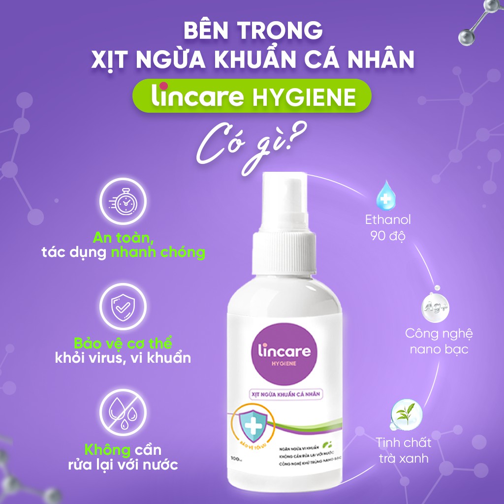 Xịt ngừa khuẩn cá nhân Lincare Hygiene | BigBuy360 - bigbuy360.vn