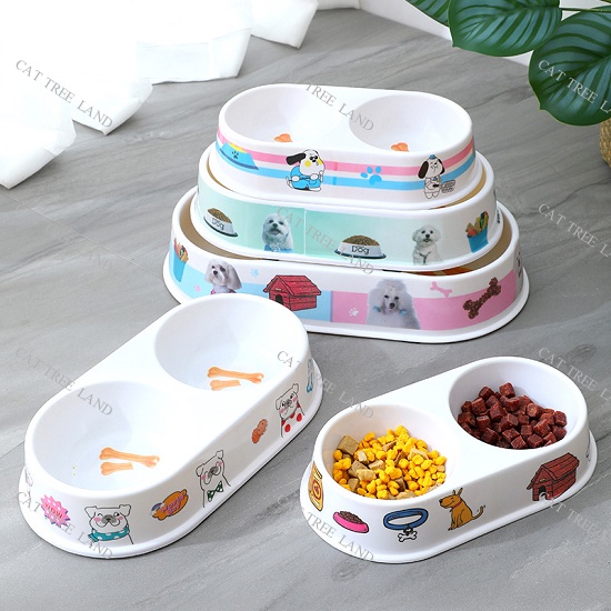 BÁT ĂN CHÓ MÈO BẰNG NHỰA MICA DÀY - KHAY ĂN THÚ CƯNG