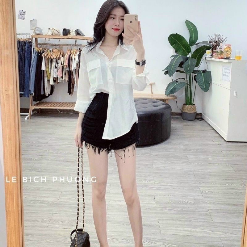 ÁO SƠ MI TRƠN ĐŨI HÀNG QC CAO CẤP TAY DÀI- HÀNG LOẠI 1 CHẤT ĐẸP CHIZISHOP SM002