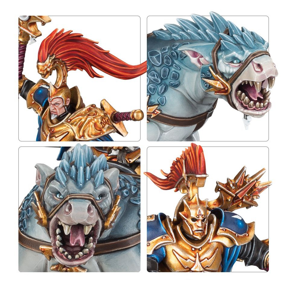 Mô hình nhân vật Warhammer Stormcast Eternals Evocators On Celestial Dracolines