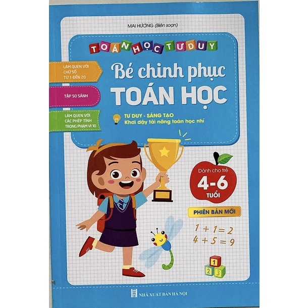 Sách - Toán học tư duy - Bé chinh phục toán học - dành cho bé 4-6 tuổi - phiên bản mới