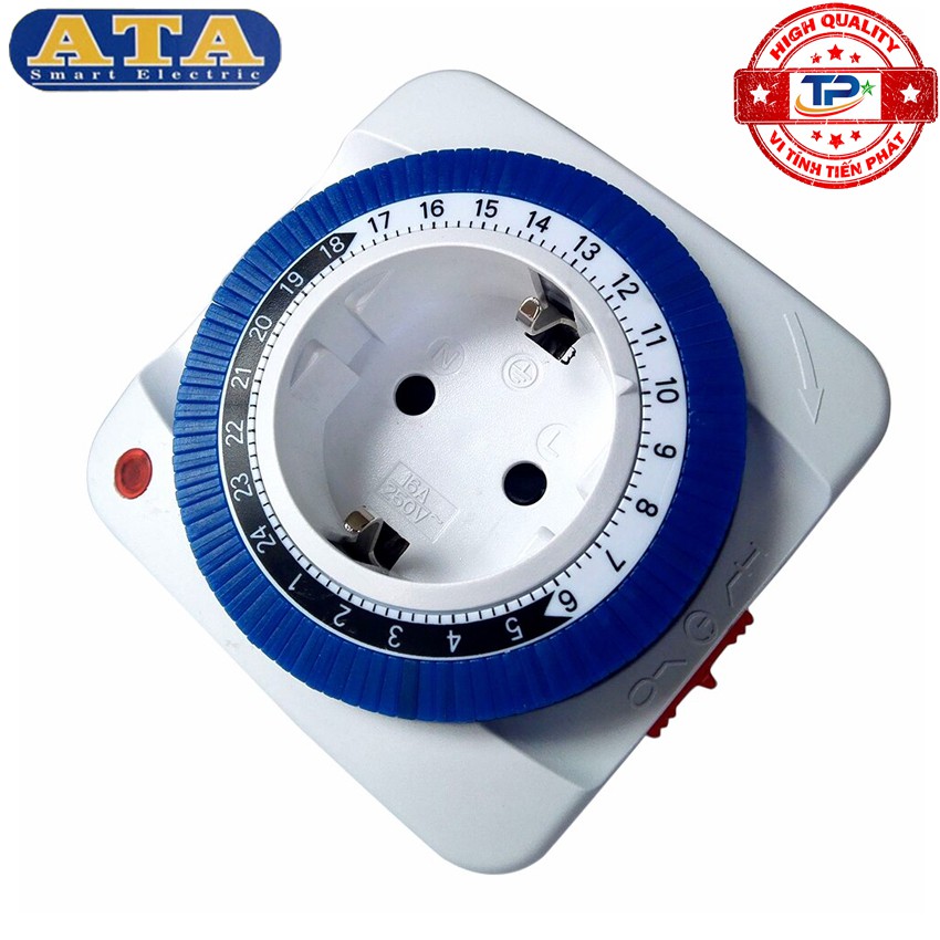 Timer ổ cắm hẹn giờ cơ 24h tắt mở điện ATA AT-16 rất hữu ích và thông minh