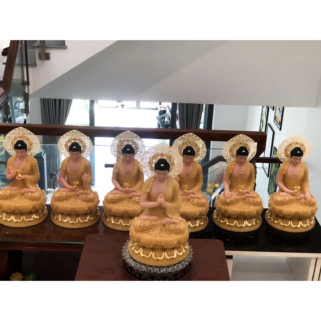 Tôn tượng Thất Phật Dược Sư Lưu Li 7 Ấn Thủ khác nhau