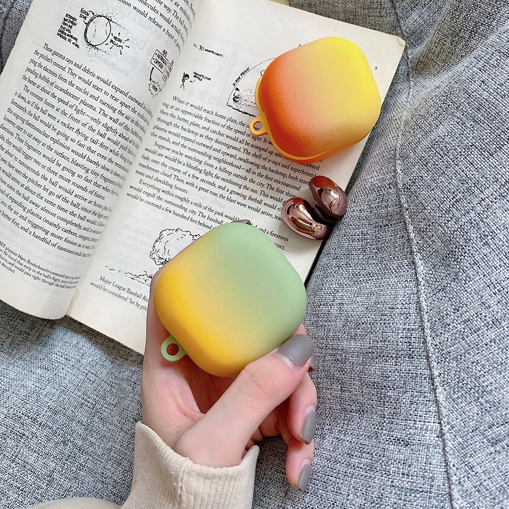 Vỏ bọc bảo vệ hộp sạc tai nghe không dây Samsung Galaxy Buds Live/ Buds Pro PC cứng nhám màu sắc gradient
