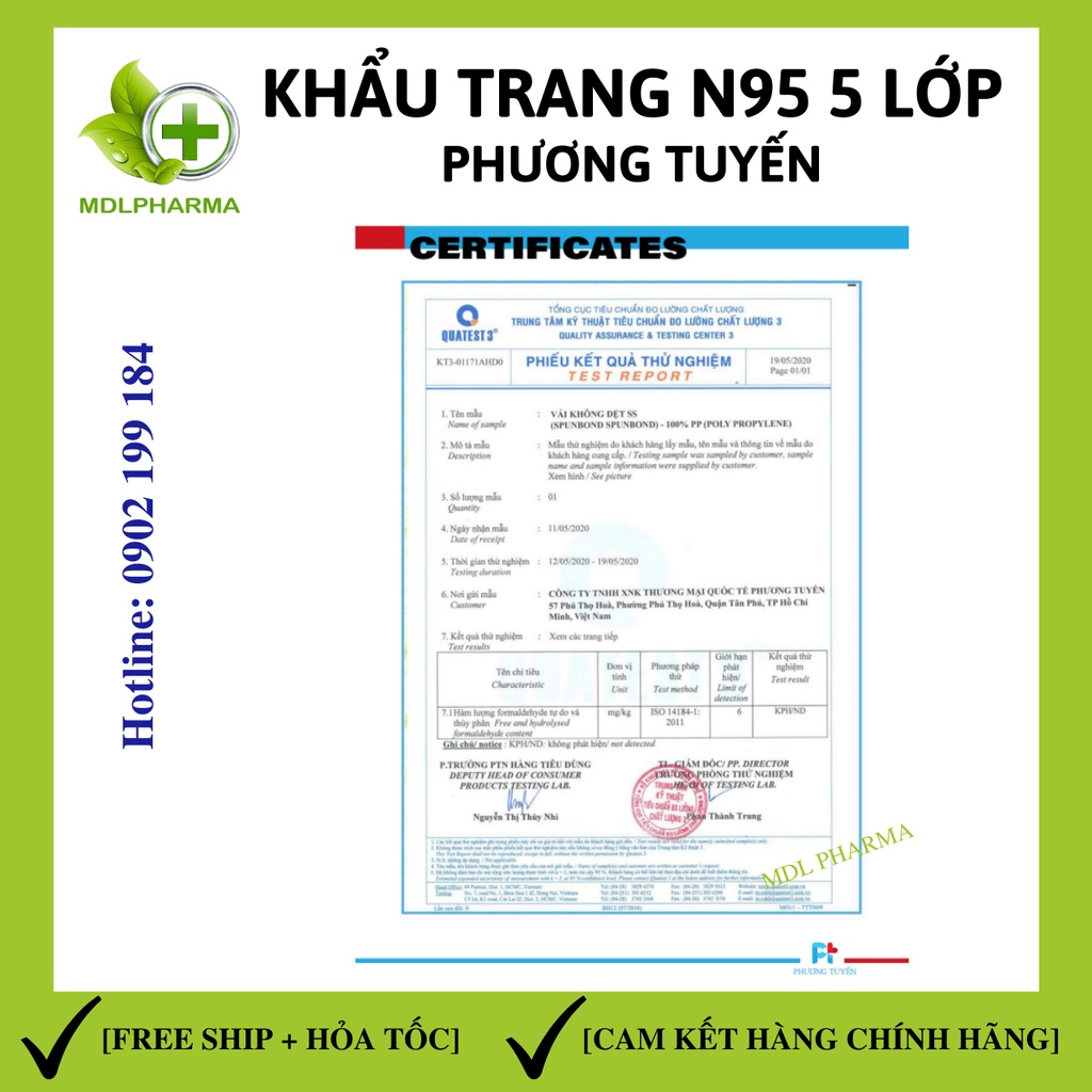[1 HỘP 10 CÁI] Khẩu trang N95 5 lớp dày dặn, hàng công ty chính hãng, công nghệ Nhật Bản, chống vi khuẩn và bụi mịn