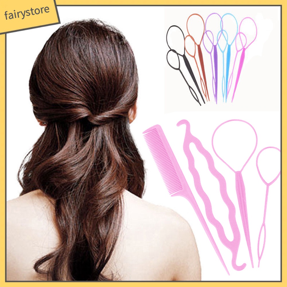 Set 4 Dụng Cụ Tạo Kiểu Tóc Thời Trang Cho Nữ