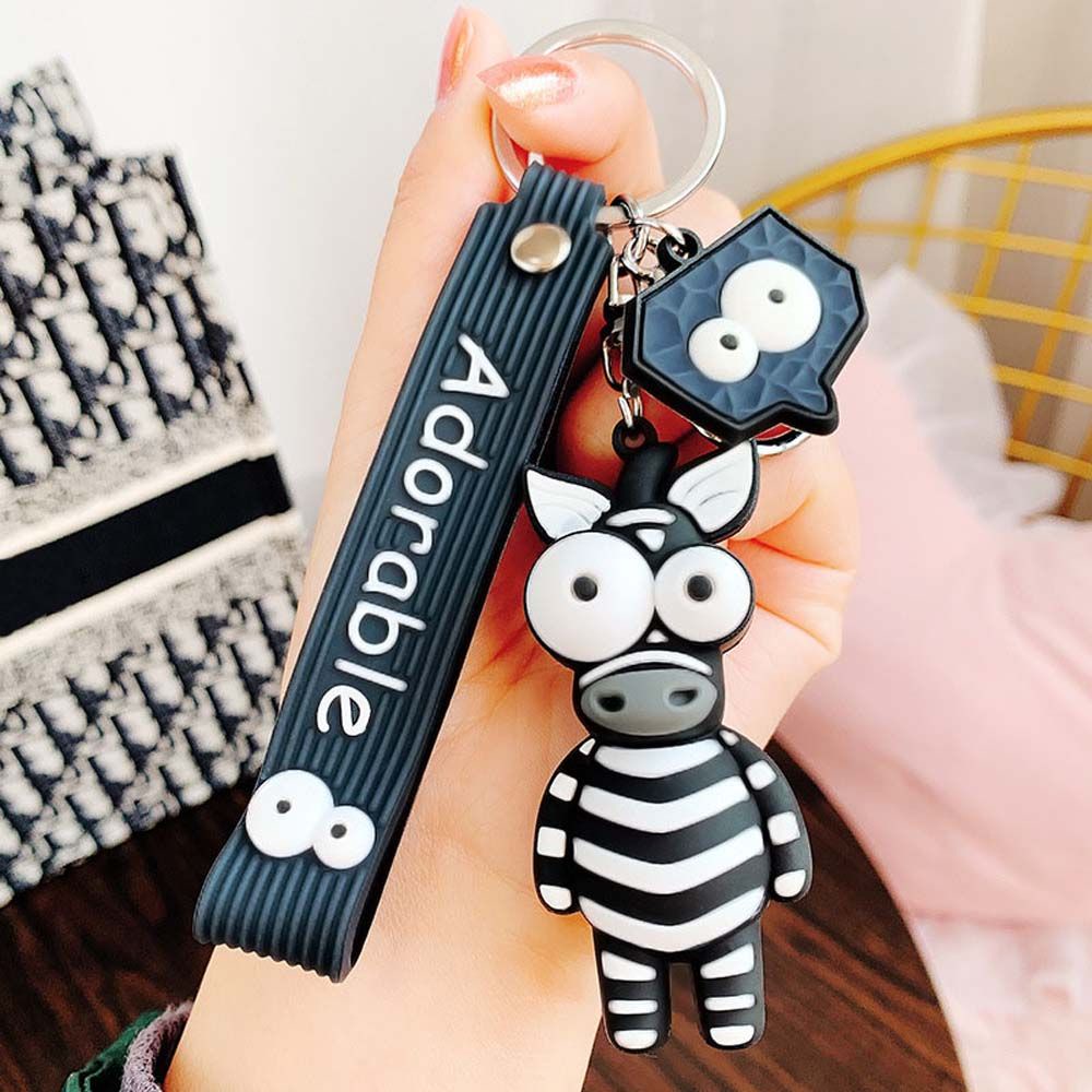 Móc khóa hình sư tử hoạt hình bằng PVC dễ thương nhiều màu