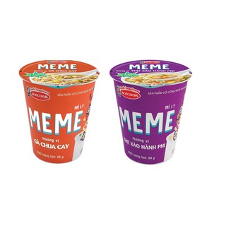 Thùng Mì ly MEME Đủ Vị (24 ly x 65g)