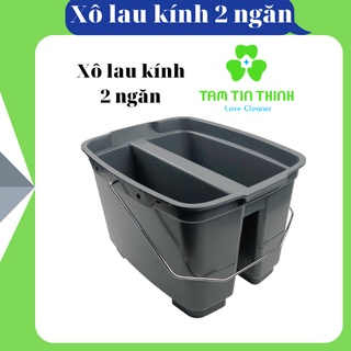 Xô lau kính 2 ngăn dụng cụ vệ sinh gương kính chuyên dụng Bạiyun