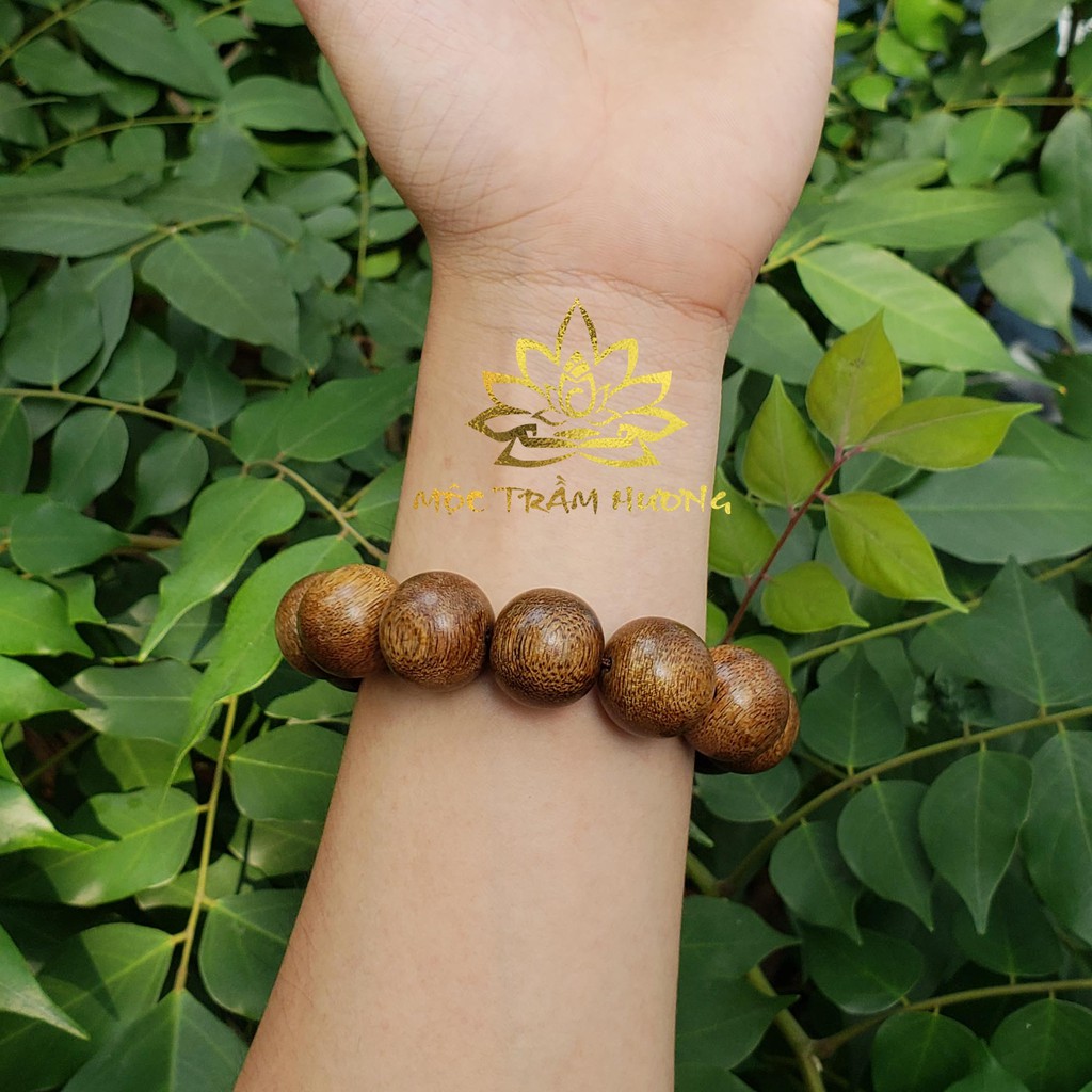 Vòng Tay Trầm Hương MTH JEWELRY Hạt Tròn Đơn Size 18mm (Nam) | Mộc Trầm Hương