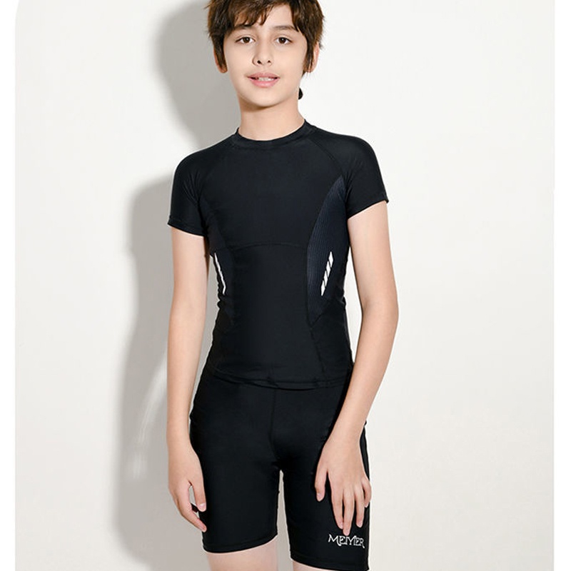 Bộ Đồ Bơi Dài Tay Thời Trang Dành Cho Bé Trai 10-18 Tuổi