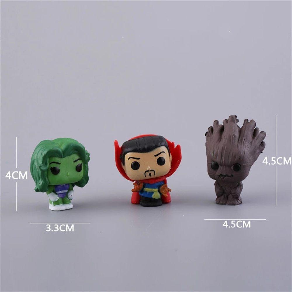 Mmluck Set 24 Mô Hình Đồ Chơi Siêu Anh Hùng 2 inch Iron Man Captain America Venom Deadpool