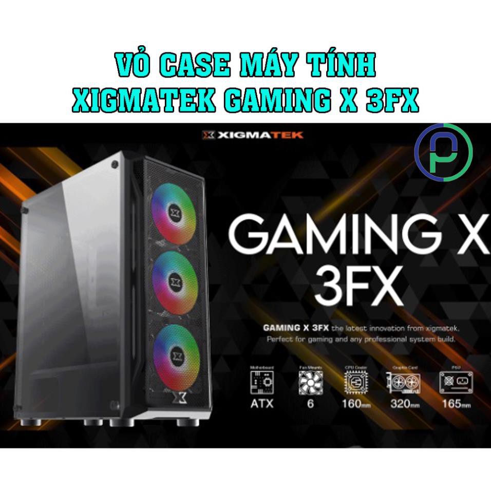 Vỏ case XIGMATEK GAMING X 3FX (EN46188) - GAMING ATX, KÈM 03 FAN XIGMATEK X20ARGB