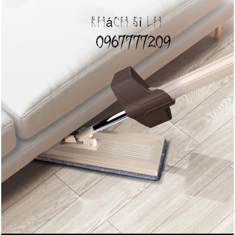 Cây Lau Nhà - Chổi Lau Nhà Tự Vắt  Xoay 360 Độ Tặng Kèm 2 Bông Lau