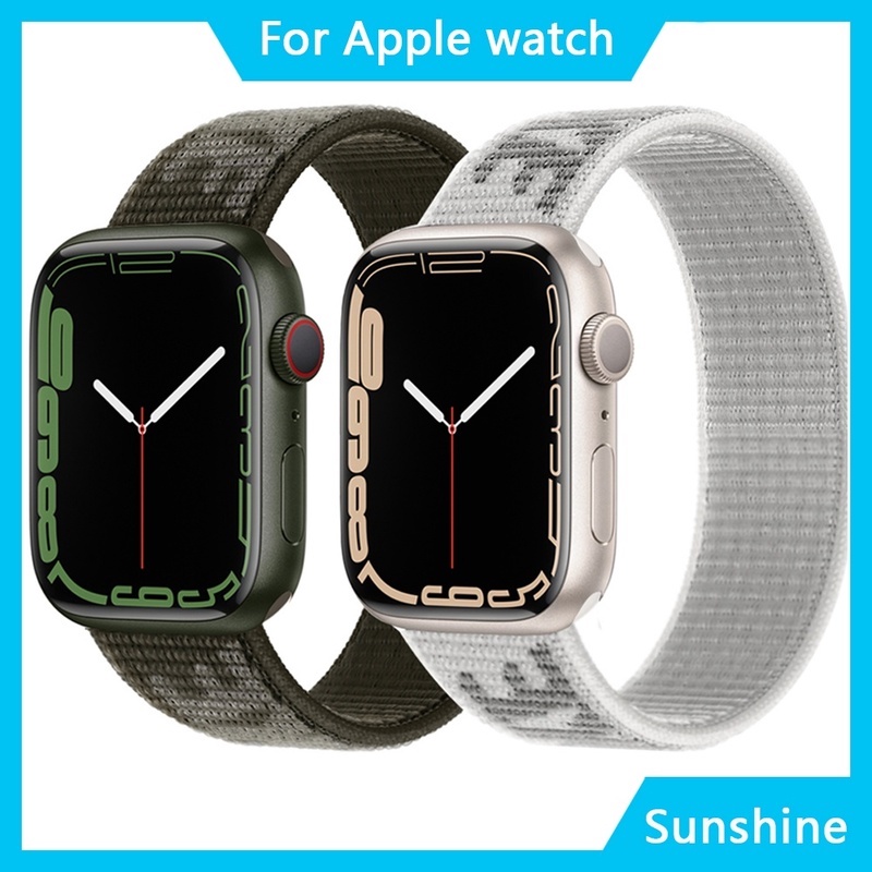 Dây Đeo Nylon Cho Đồng Hồ Apple watch se 41mm 45mm 44mm 40mm 42mm 38mm Series 7 6 5 4 3