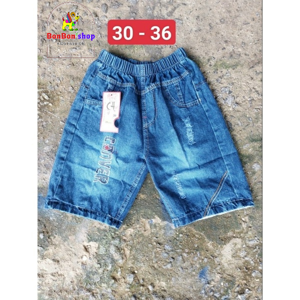 quần bò lửng cho bé trai size lớn chất vải mềm không phai màu QT02