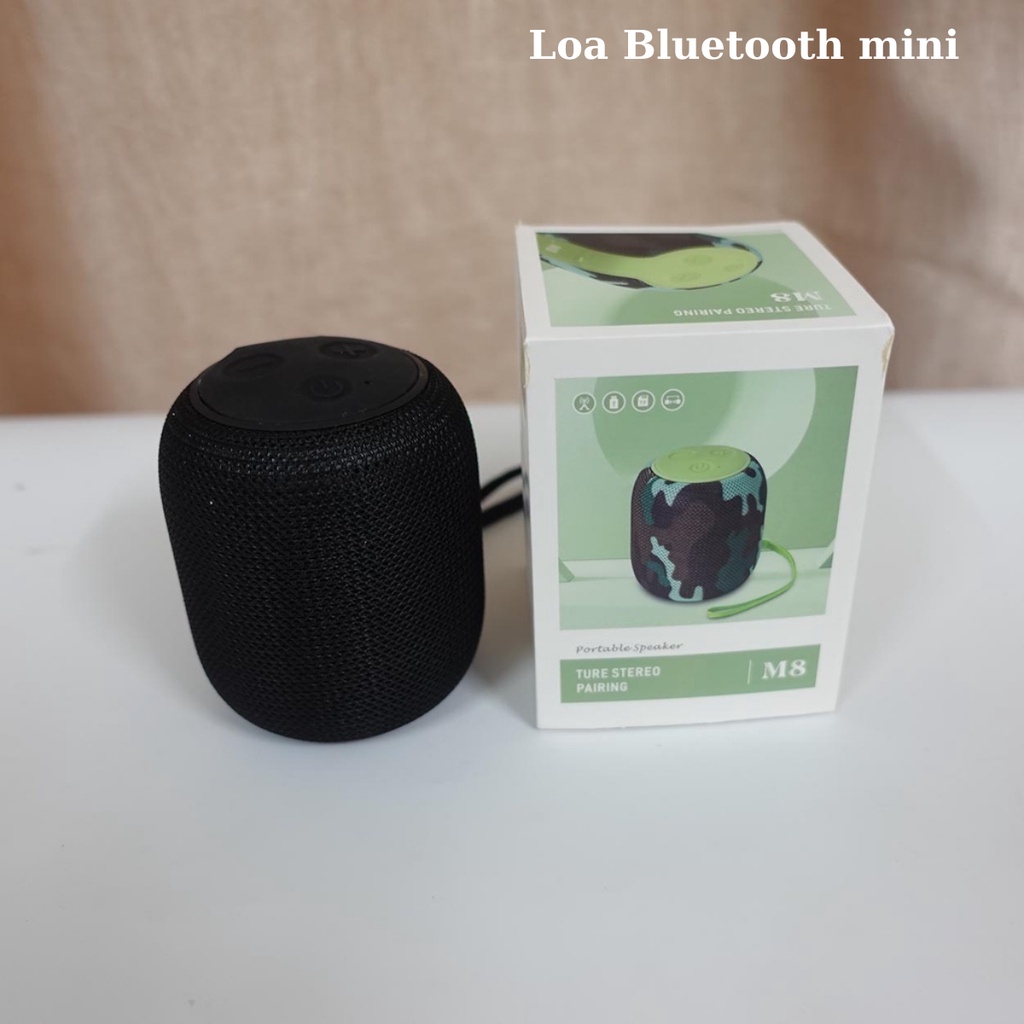Loa Bluetooth Mini M8 Tueman Bass Cực Mạnh, Loa Bluetooth Di Động Âm Thanh Sống Động Pin Siêu Trâu Hỗ Trợ Thẻ Nhớ