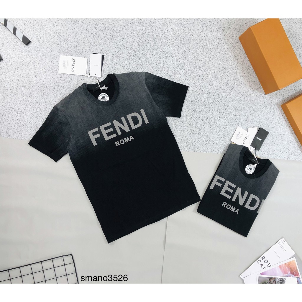 Áo loang grey Fendi nam nữ cotton