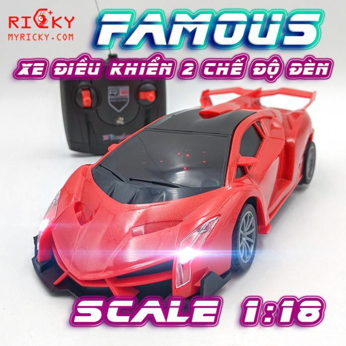 Xe điều khiển 2 chết độ đèn FAMOUS CAR