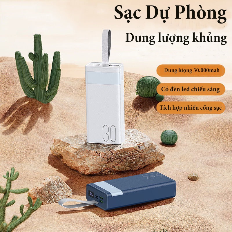 SẠC DỰ PHÒNG PIN DỰ PHÒNG 20000MAH Tích Hợp Sạc Nhanh Fast Charge Màn Hình Led hiển phần trăm thị pi