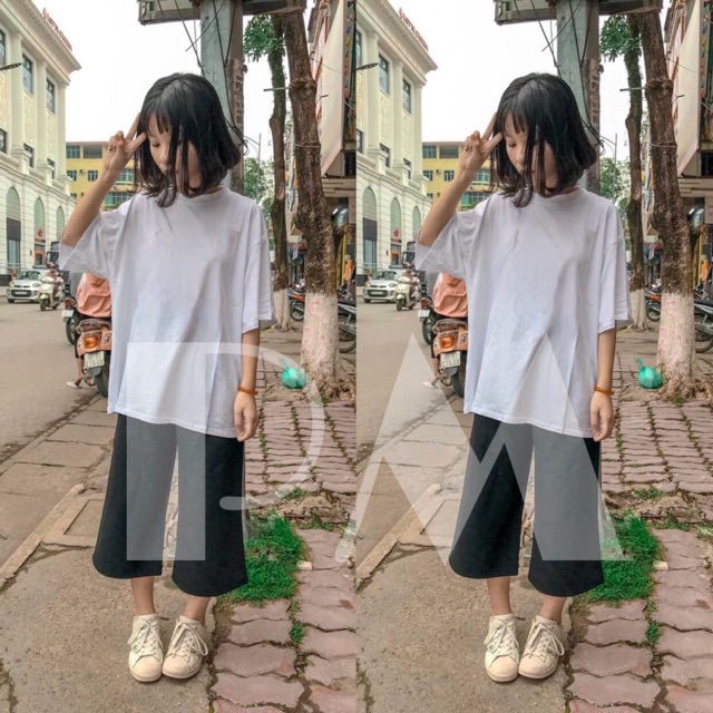 Sét áo thụng trơn + quần ống rộng