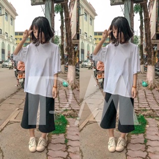Sét áo thụng trơn + quần ống rộng
