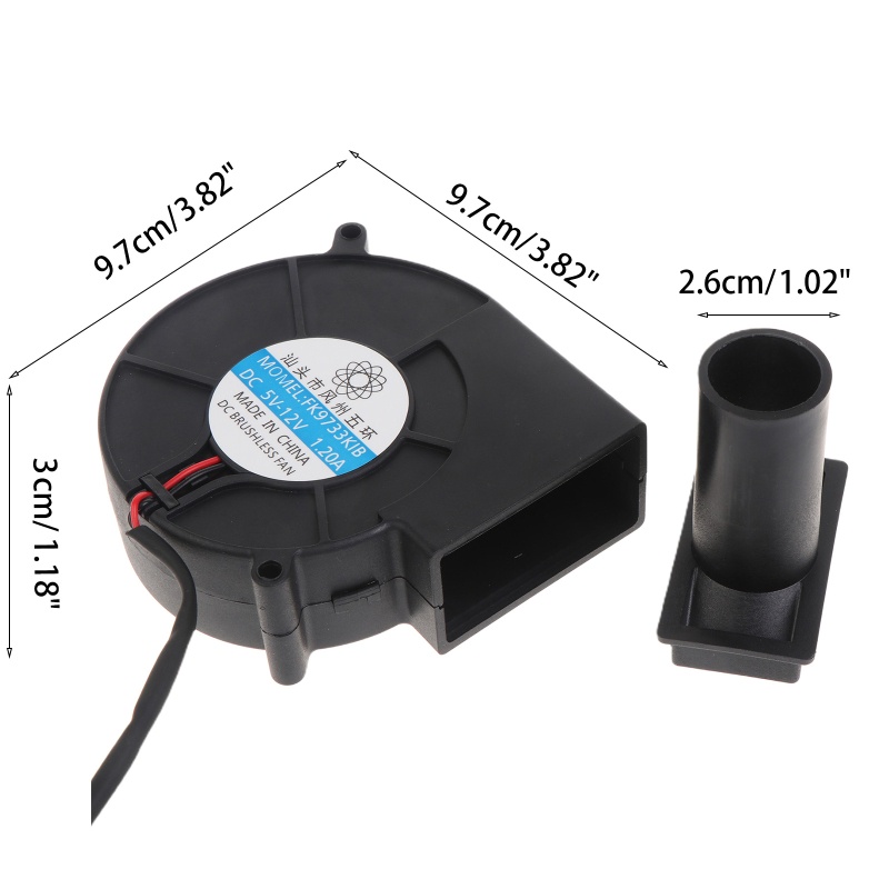 Quạt Thổi Lò Nướng BBQ 97x30mm DC 100-240V AC 9730 Tùy Chỉnh Tốc Độ Tiện Dụng