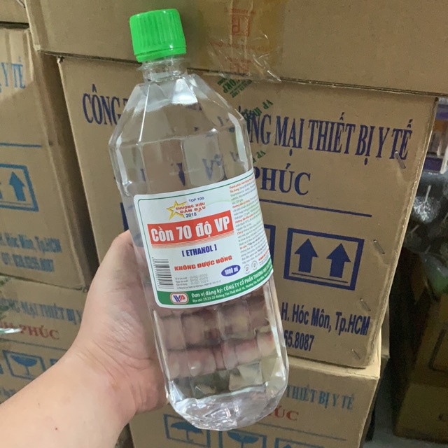 Combo 8 Chai Cồn 70 Độ Chai 1000ml Vĩnh Phúc Sát Khuẩn