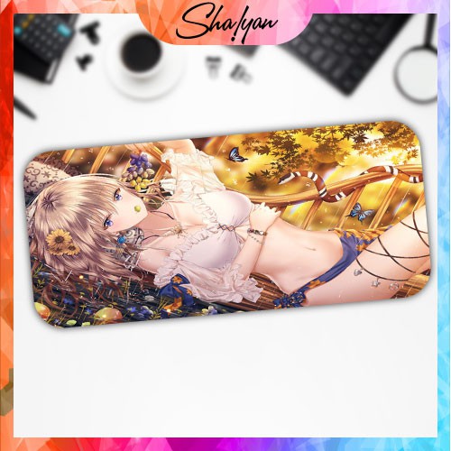Miếng Lót Chuột Cỡ Lớn 90x40, Bàn Di Chuột Cỡ Lớn, Mouse Pad, Pad Chuột Cỡ Lớn: Anime Onmyoji, Cổ Phong Trung Quốc