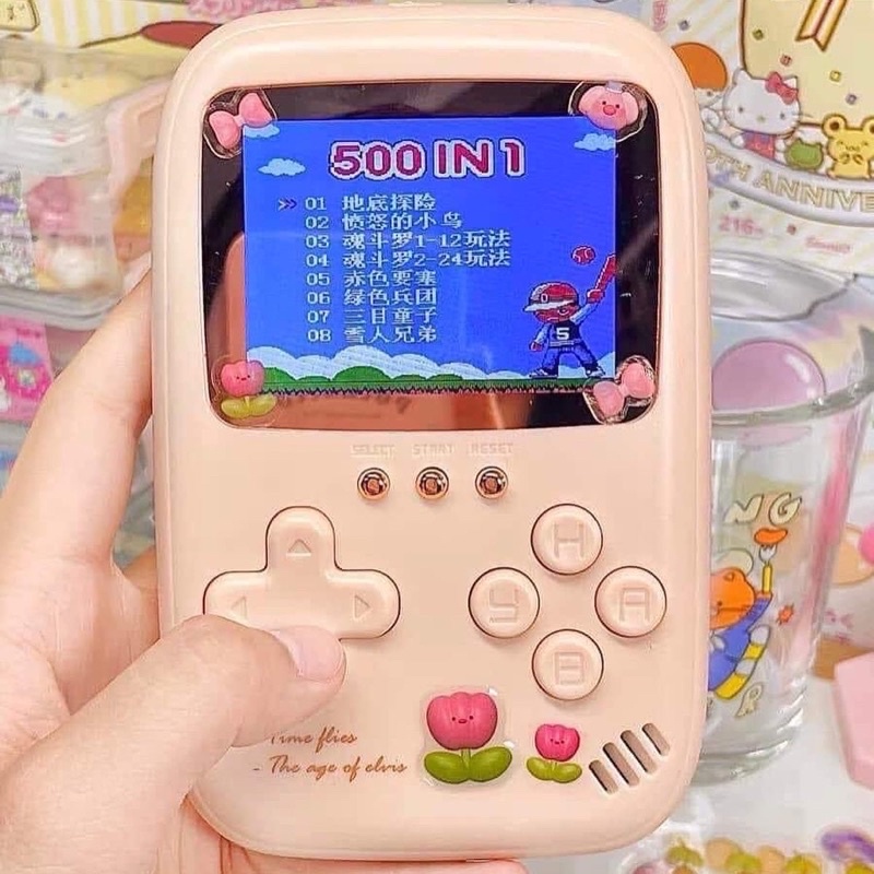 Máy chơi game kiêm Sạc dự phòng 10000mAh có 500 trò chơi điện tử dễ thương