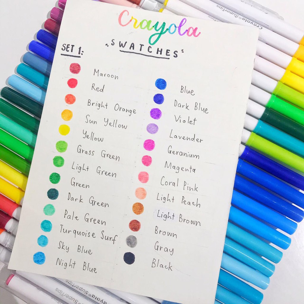 Bộ Bút Lông Nhiều Màu Crayola Super Tips Mỹ Cây Đầu To