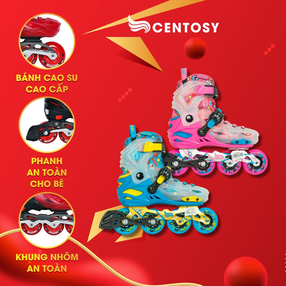 Giày Patin Trẻ Em Cao Cấp - Centosy Kid Pro - Form Chắc Chắn, Phanh An Toàn