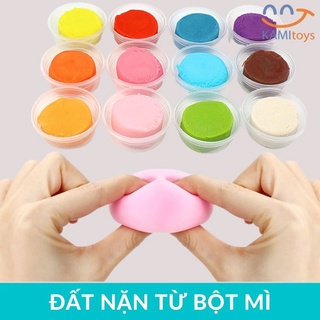 Đất nặn an toàn cho bé đủ bộ (Bộ 4 hộp nhựa 75gr) đồ chơi nấu ăn bé gái KM 50127