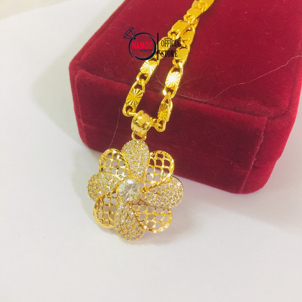 Mặt Dây Chuyền Hoa Đính Đá V804 Namoo Jewelry